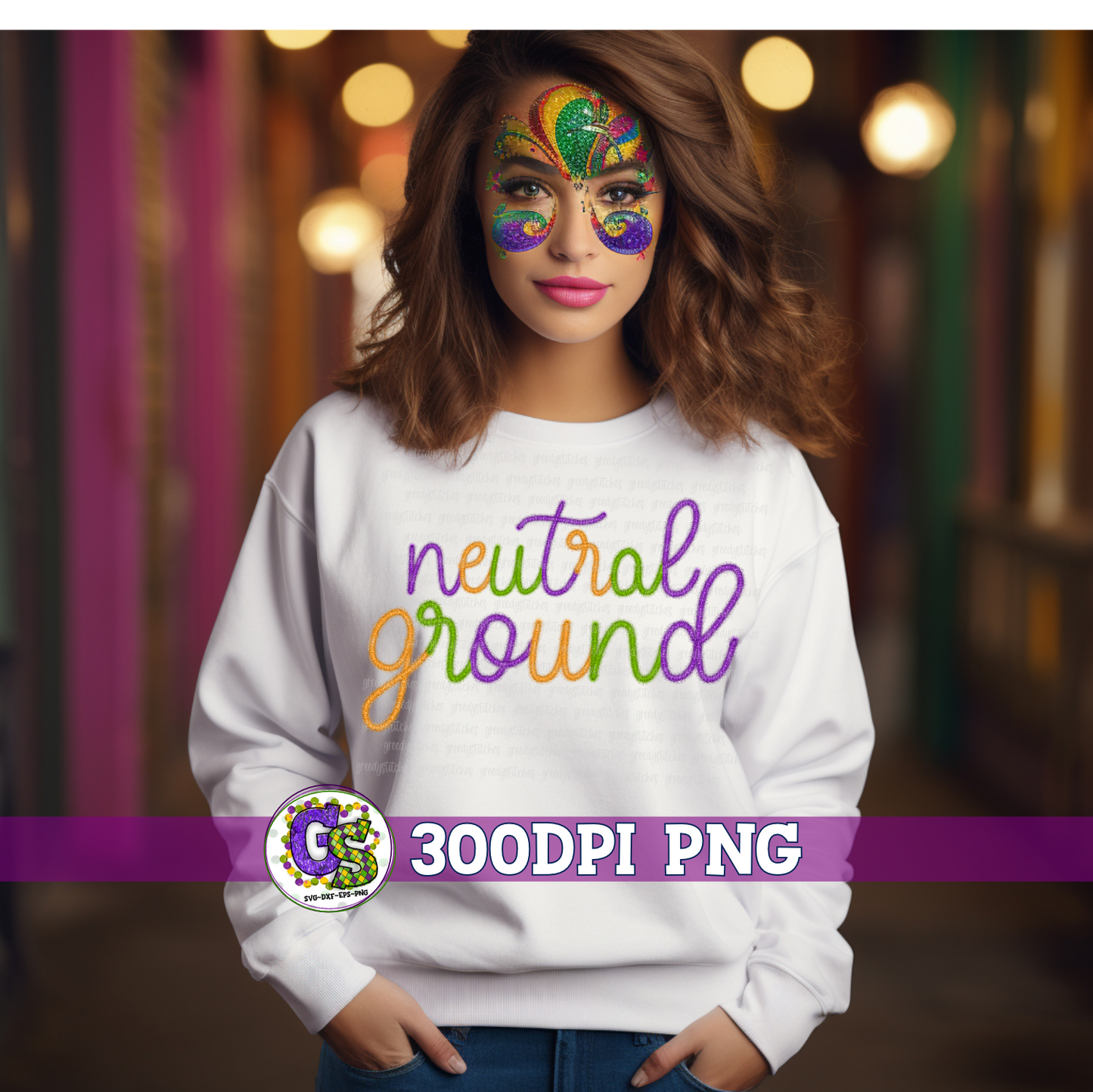 Neutral Ground Faux Tinsel PNG for Sublimation