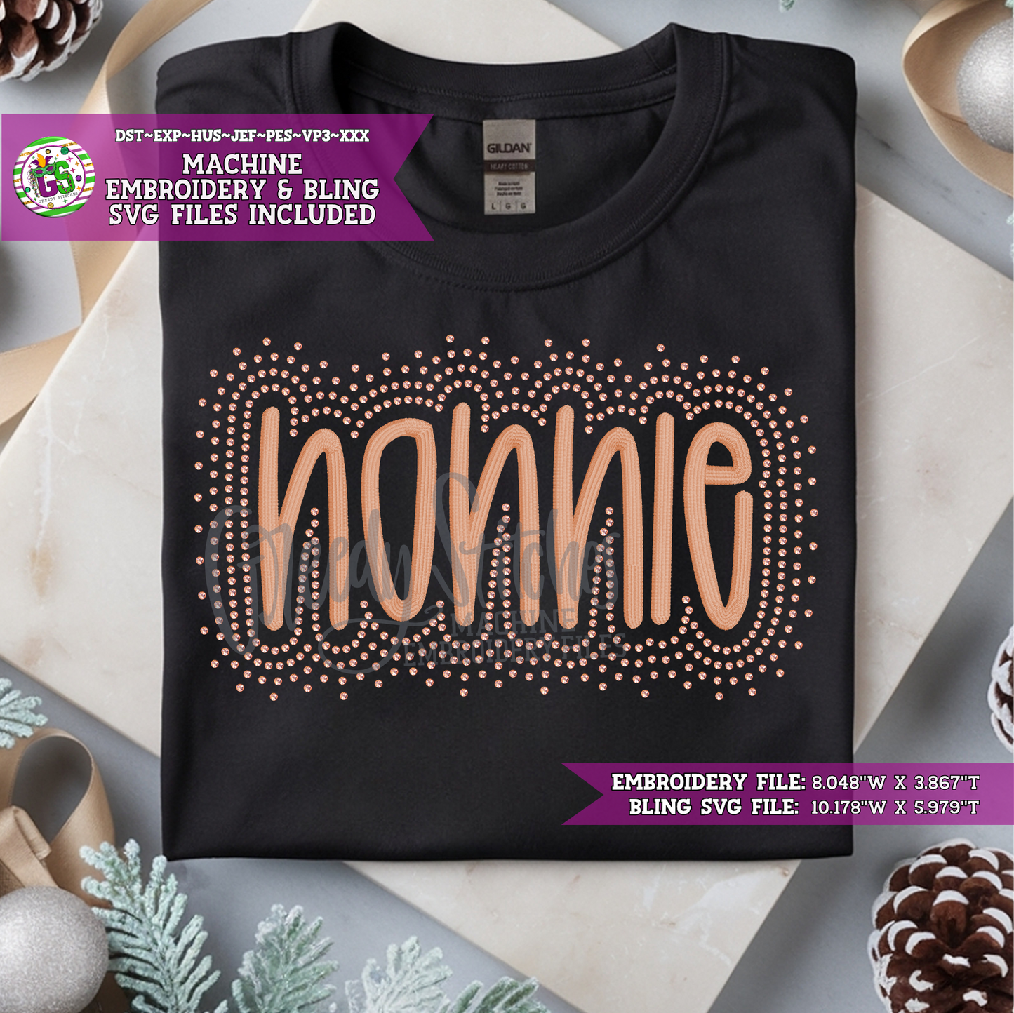 Nonnie Bling & Machine Embroidery Design