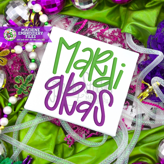 Wonky Mardi Gras for Machine Embroidery Design