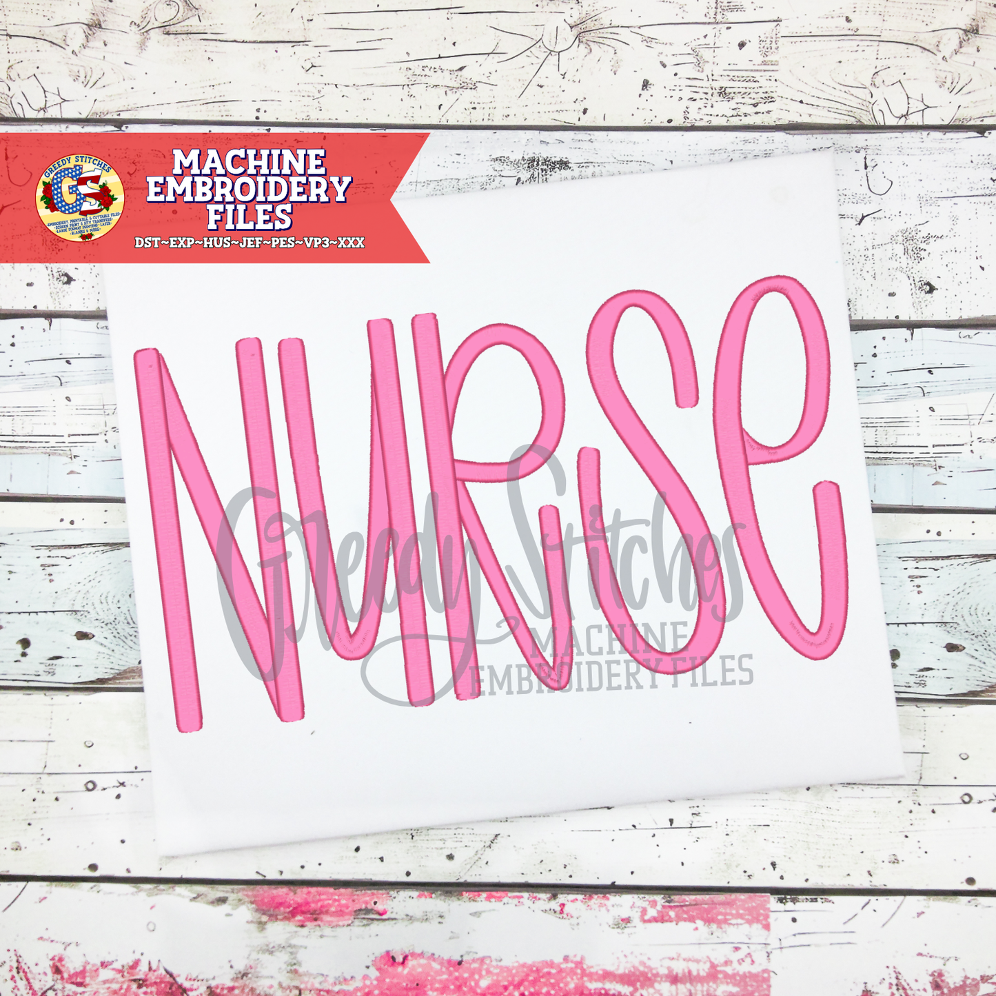 Nurse Machine Embroidery Files PES DST HUS JEF EXP VP3 XXX