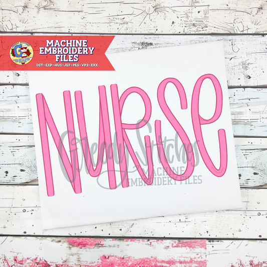 Nurse Machine Embroidery Files PES DST HUS JEF EXP VP3 XXX