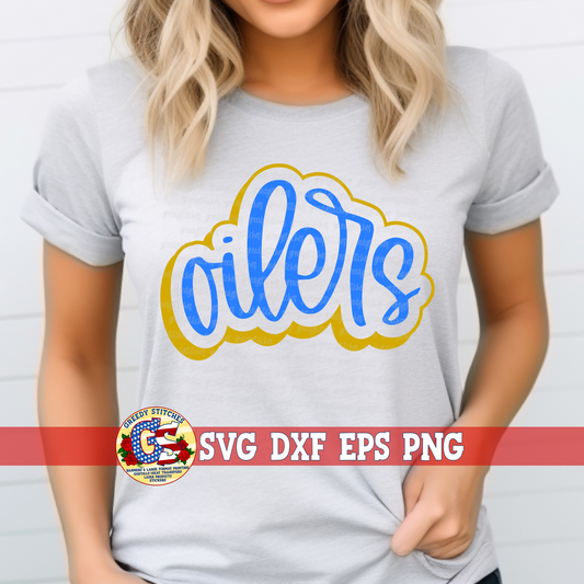 Oilers Outline SVG DXF EPS PNG