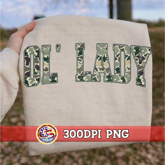 Camo Ol' Lady PNG
