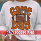 Orange Game Day Football Faux Embroidery Sequins PNG