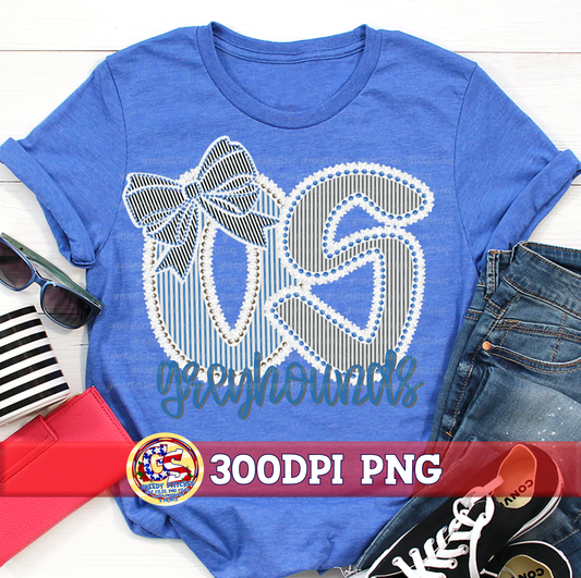 Ocean Springs Greyhounds PNG - Seersucker Ruffles Pearls
