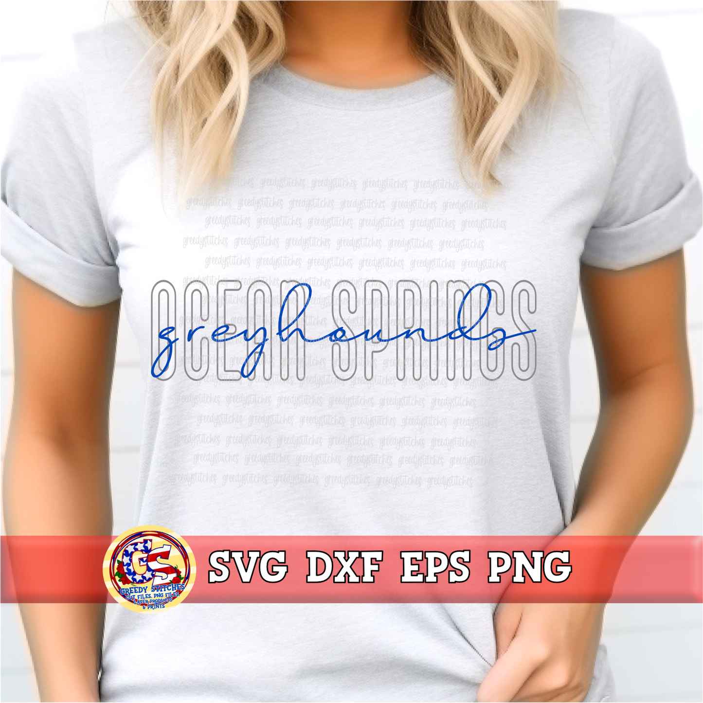 Ocean Springs Greyhounds SVG DXF EPS PNG