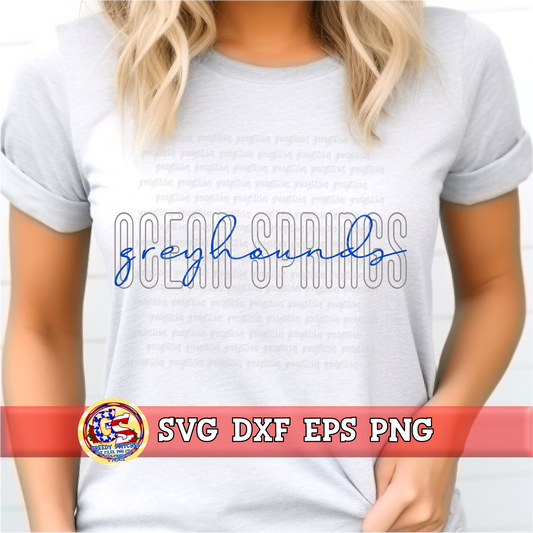 Ocean Springs Greyhounds SVG DXF EPS PNG