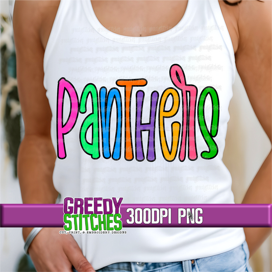 Neon Panthers PNG