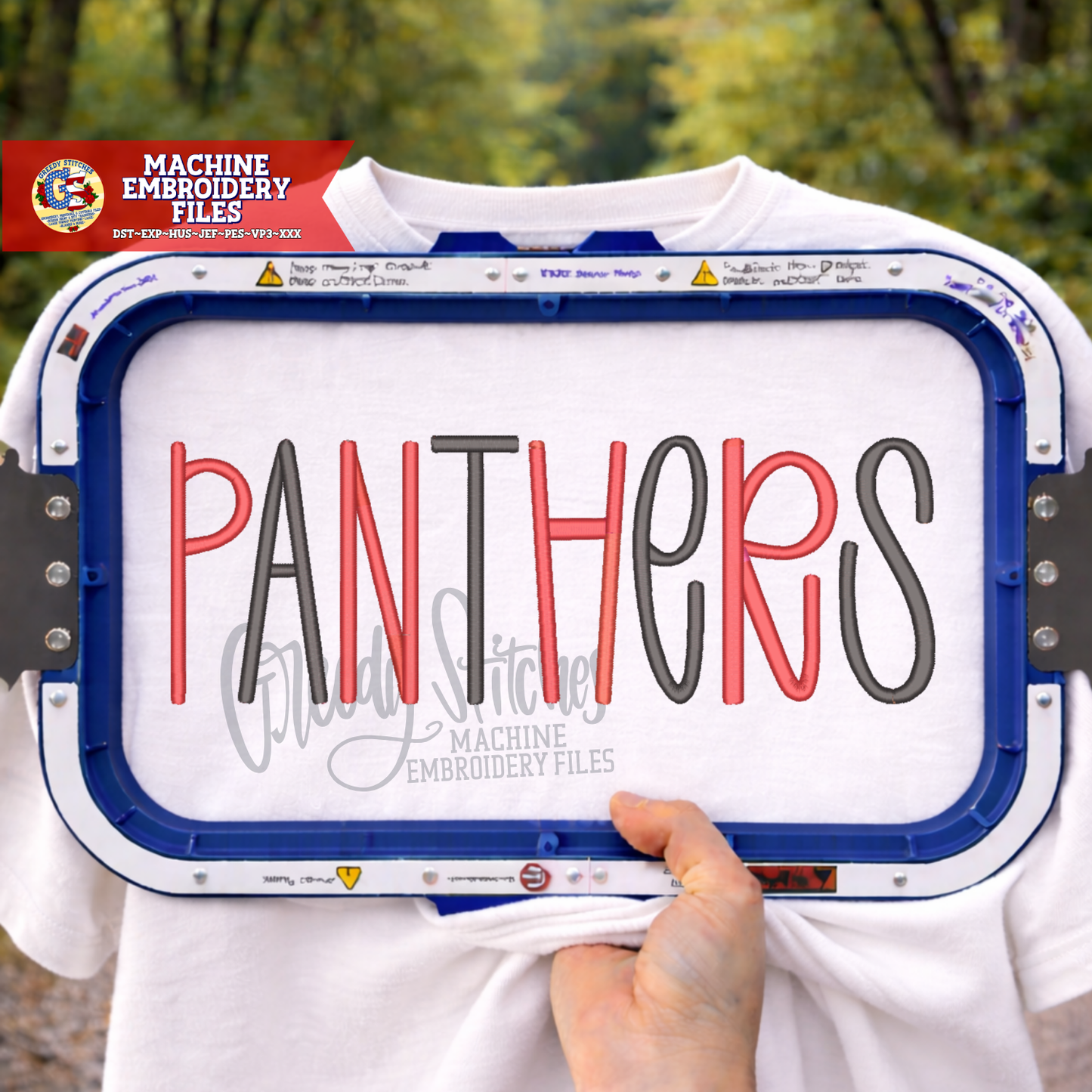 Panthers Machine Embroidery Design