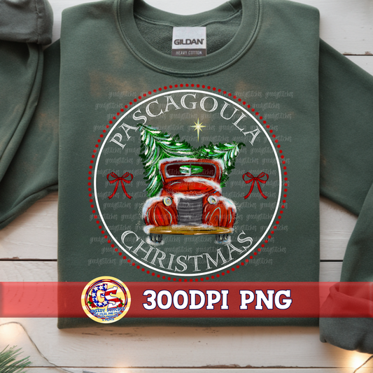 Pascagoula Christmas Truck PNG