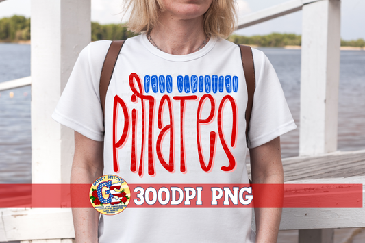 Pass Christian Pirates PNG for Sublimation