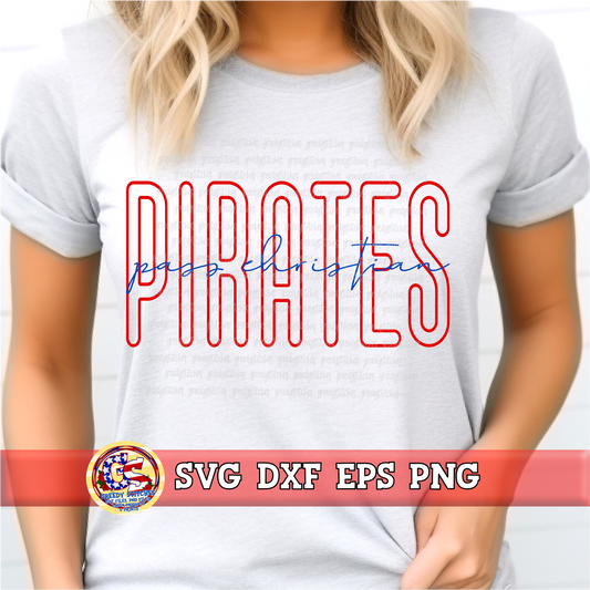 Pass Christian Pirates SVG DXF EPS PNG