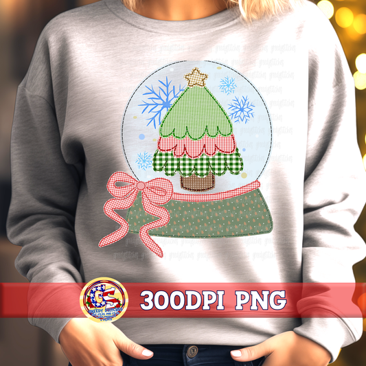 Patchwork Snow Globe PNG