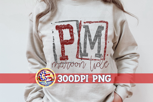 Picayune Memorial Maroon Tide Stamp PNG Sublimation