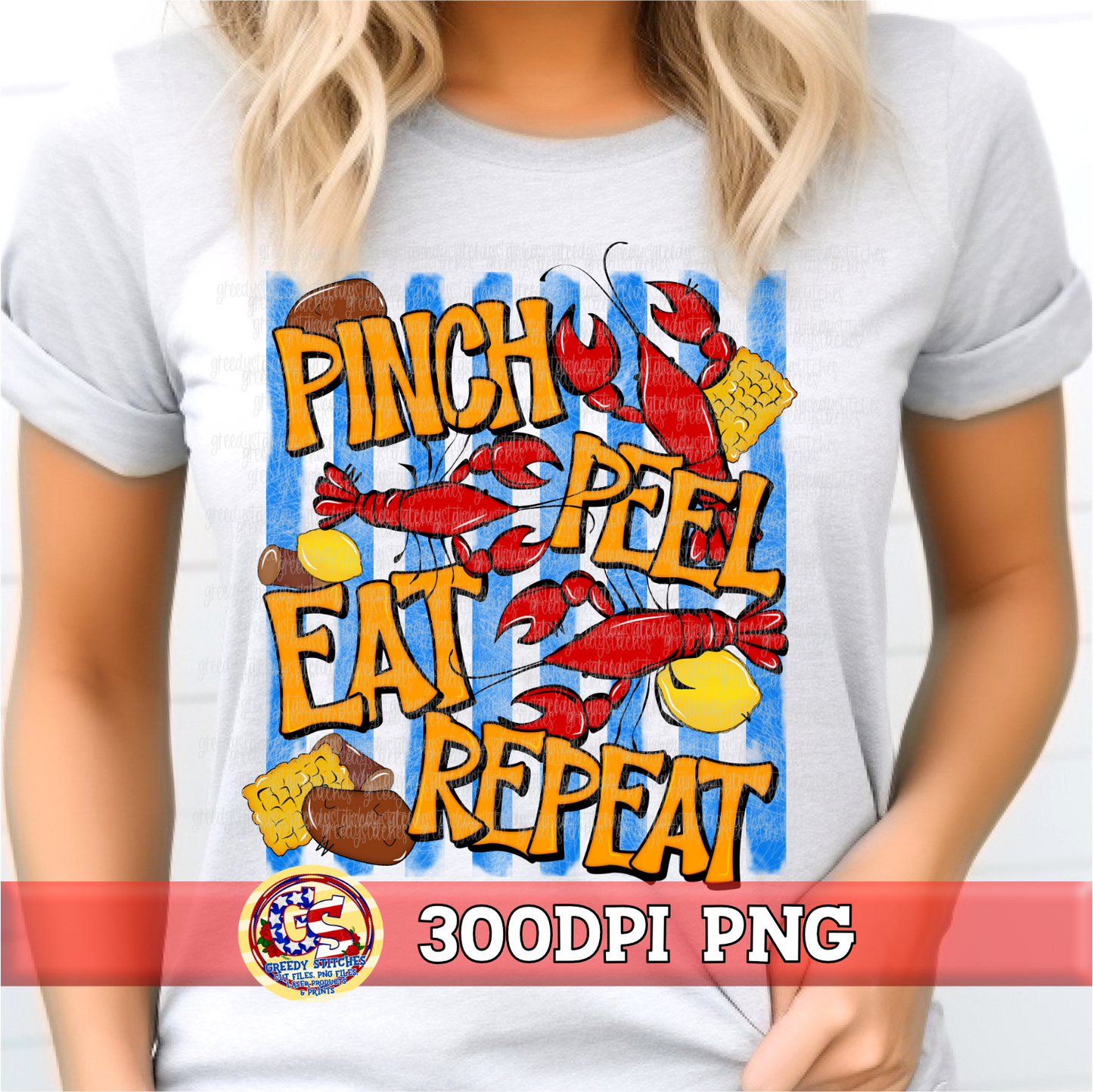 Pinch Peel Eat Repeat Crawfish PNG