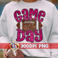 Pink Game Day Football Faux Embroidery Sequins PNG