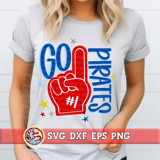 Go Pirates Foamie SVG DXF EPS PNG