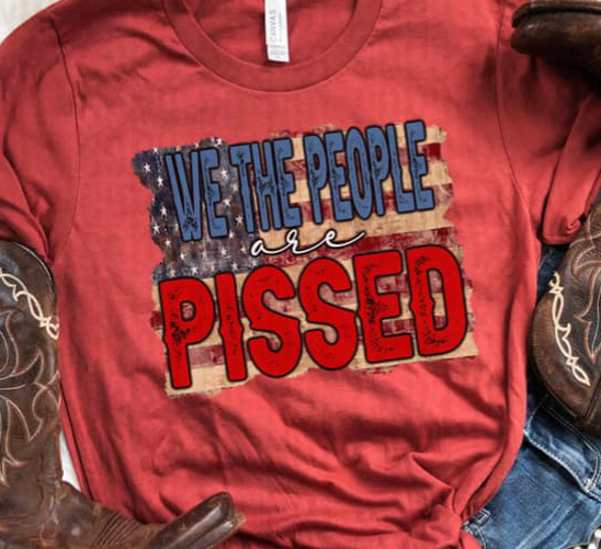 We the People are Pissed ADULT Screen Print Transfer