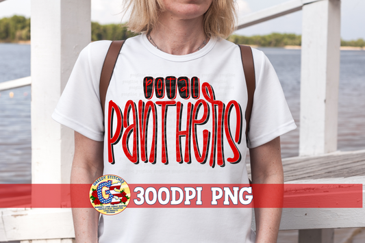 Petal Panthers PNG for Sublimation