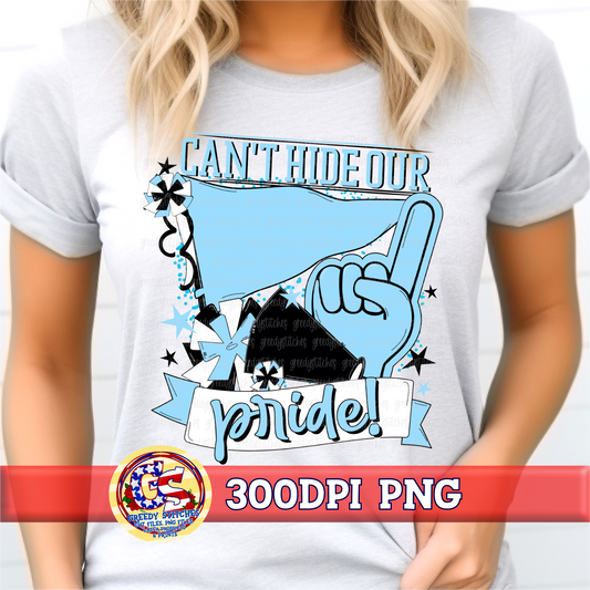 Can't Hide Our Pride Columbia Blue & Black 2 PNG