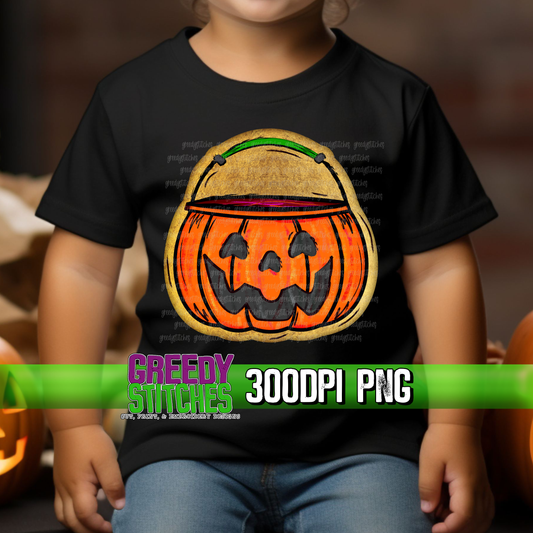 Pumpkin Bucket PNG - Trick or Treat bucket