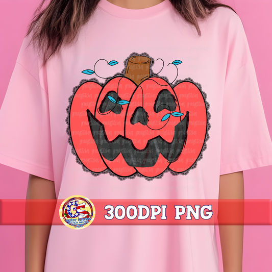Lace Pumpkin PNG - Halloween