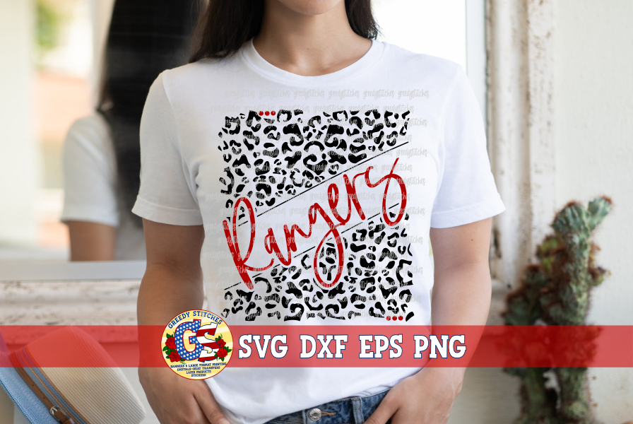 Rangers Leopard Frame SVG DXF EPS PNG