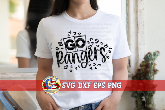 Go Rangers Leopard SVG DXF EPS PNG