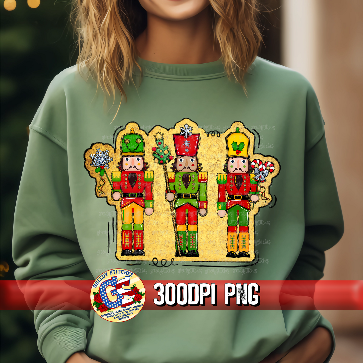 Nutcrackers Red Green Foil PNG