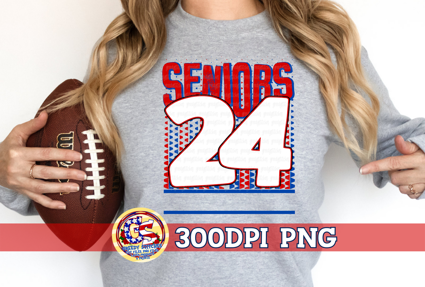 Seniors 24 Red Royal PNG for Sublimation