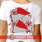 Red Silver Spirit Pennants & Poms PNG - Homecoming PNG