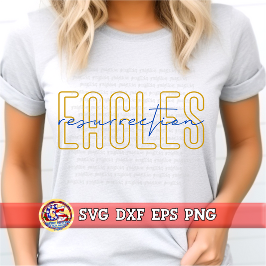 Resurrection Eagles SVG DXF EPS PNG