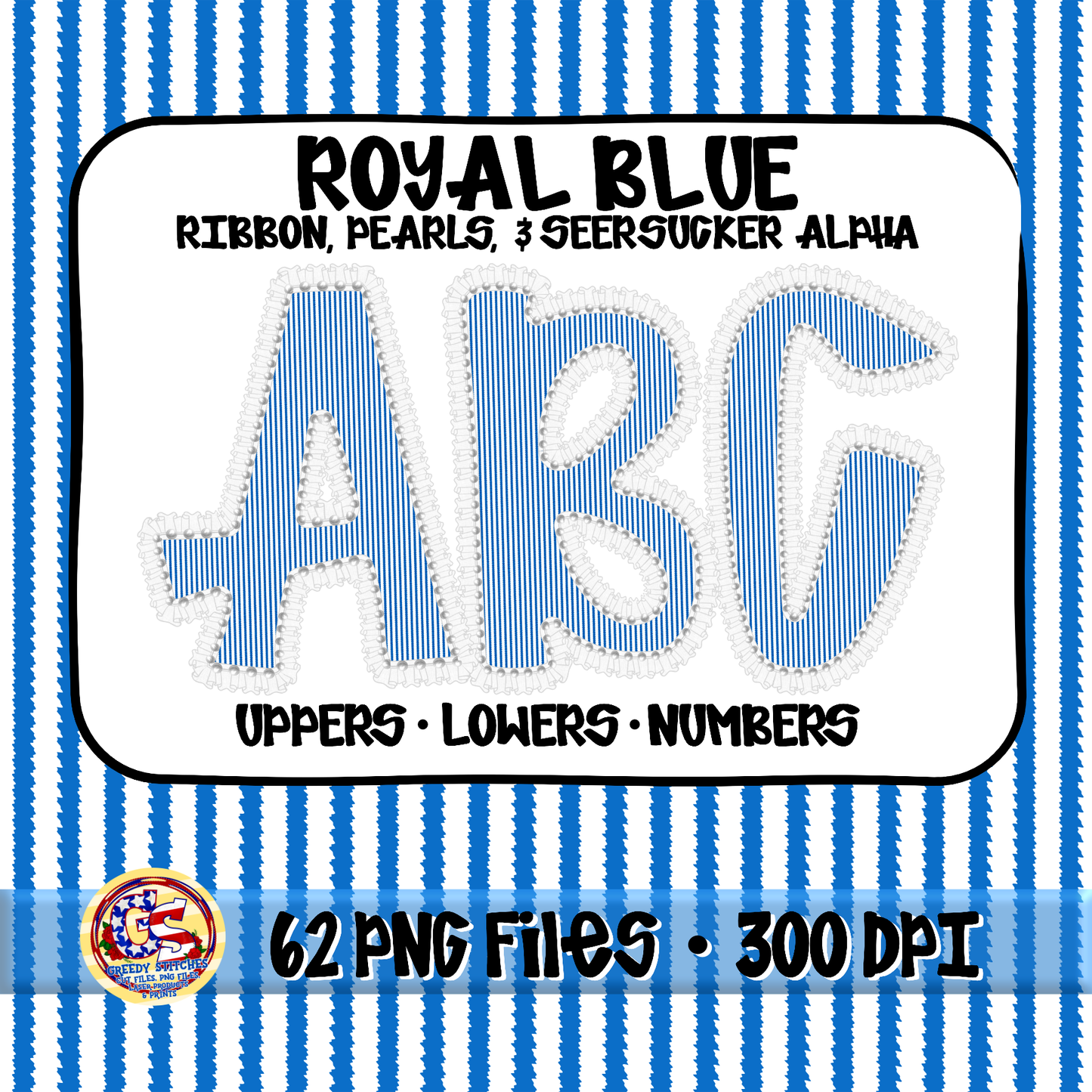 Royal Ruffles, Pearls, Seersucker Alpha PNG -Seersucker Alpha