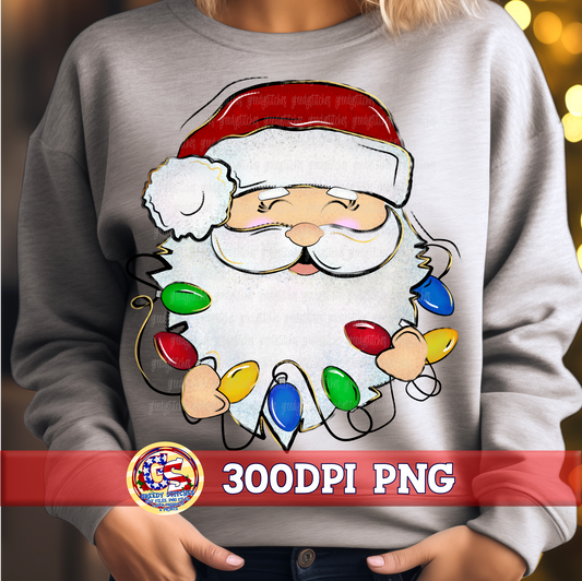 Santa Claus with Lights PNG