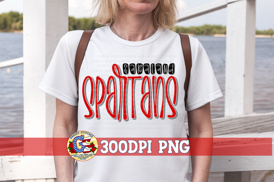 Saraland Spartans PNG for Sublimation