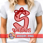 Saraland Spartans Ricrac and Gingham PNG