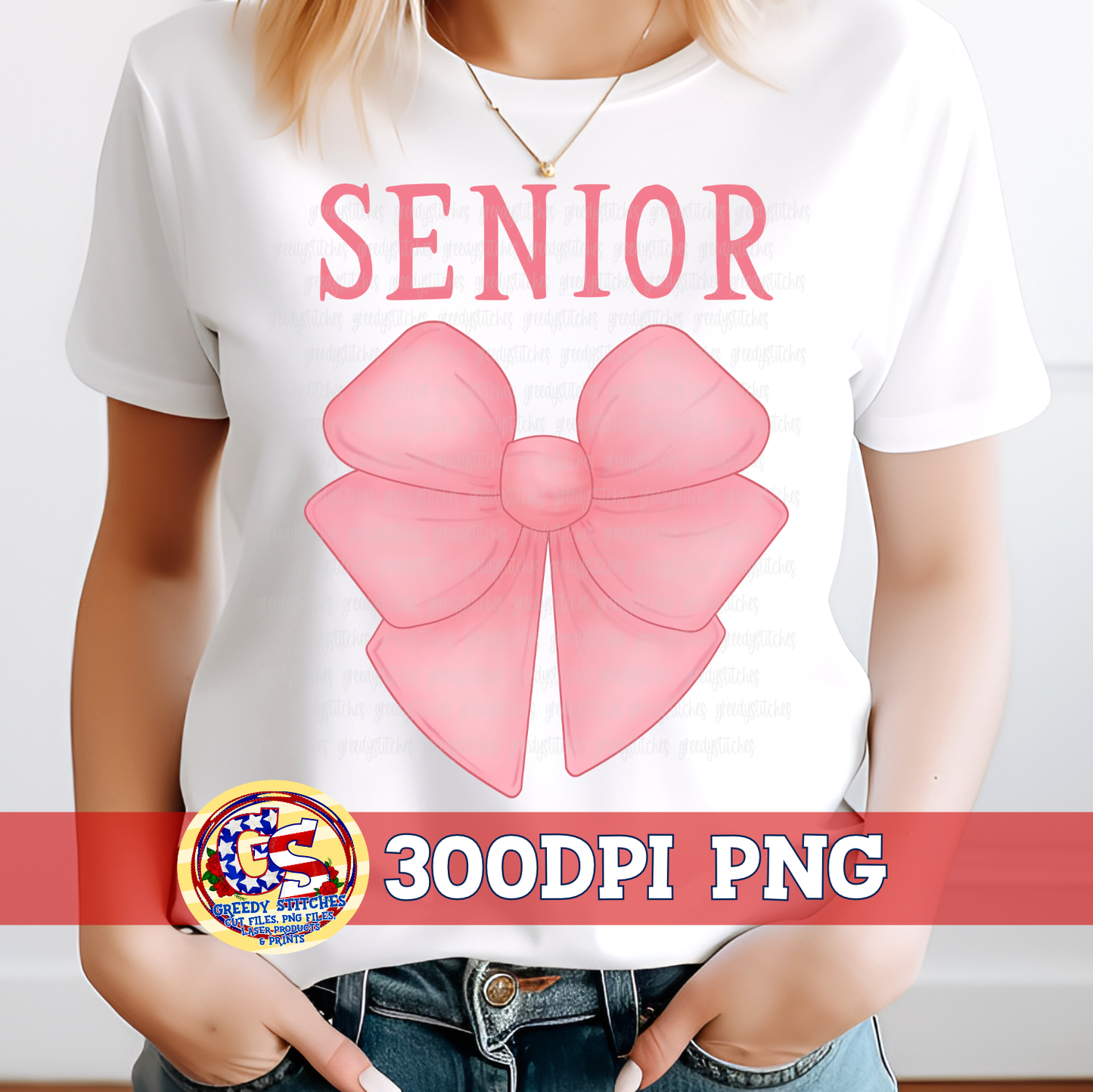 Preppy Senior Coquette Bow PNG