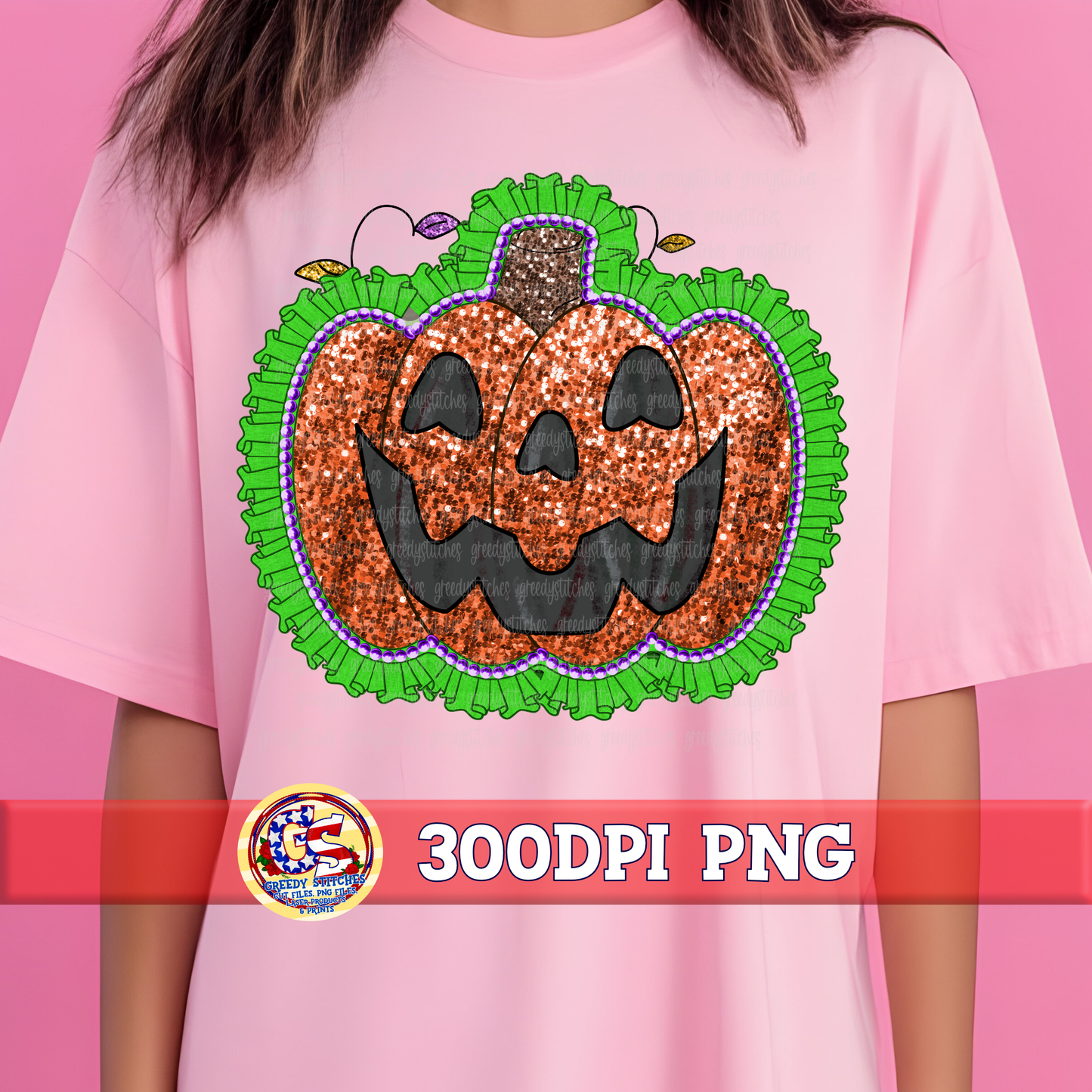 Ruffles and Pearls Pumpkin PNG - Halloween