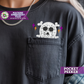 Skull and Crossbones Applique Pocket Peeker Machine Embroidery Design