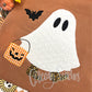 Western Trick or Treating Ghost Comfort Colors Long Sleeve T - Adult Sizes