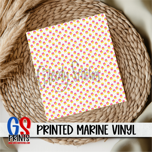 Candy Corn Printed Marine Vinyl
