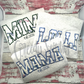 Lolli Arched Varsity Satin Applique Machine Embroidery Design