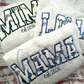 Mimi Arched Varsity Satin Stitch Applique Machine Embroidery Design
