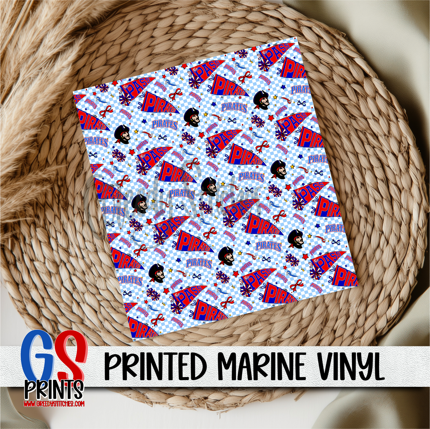 Pass Christian Pirates Pennants Marine Vinyl