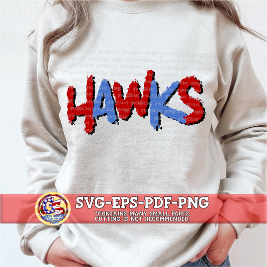 Hawks Splatter PNG EPS SVG PDF
