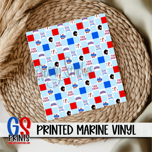 Pass Christian Pirates Checker Marine Vinyl