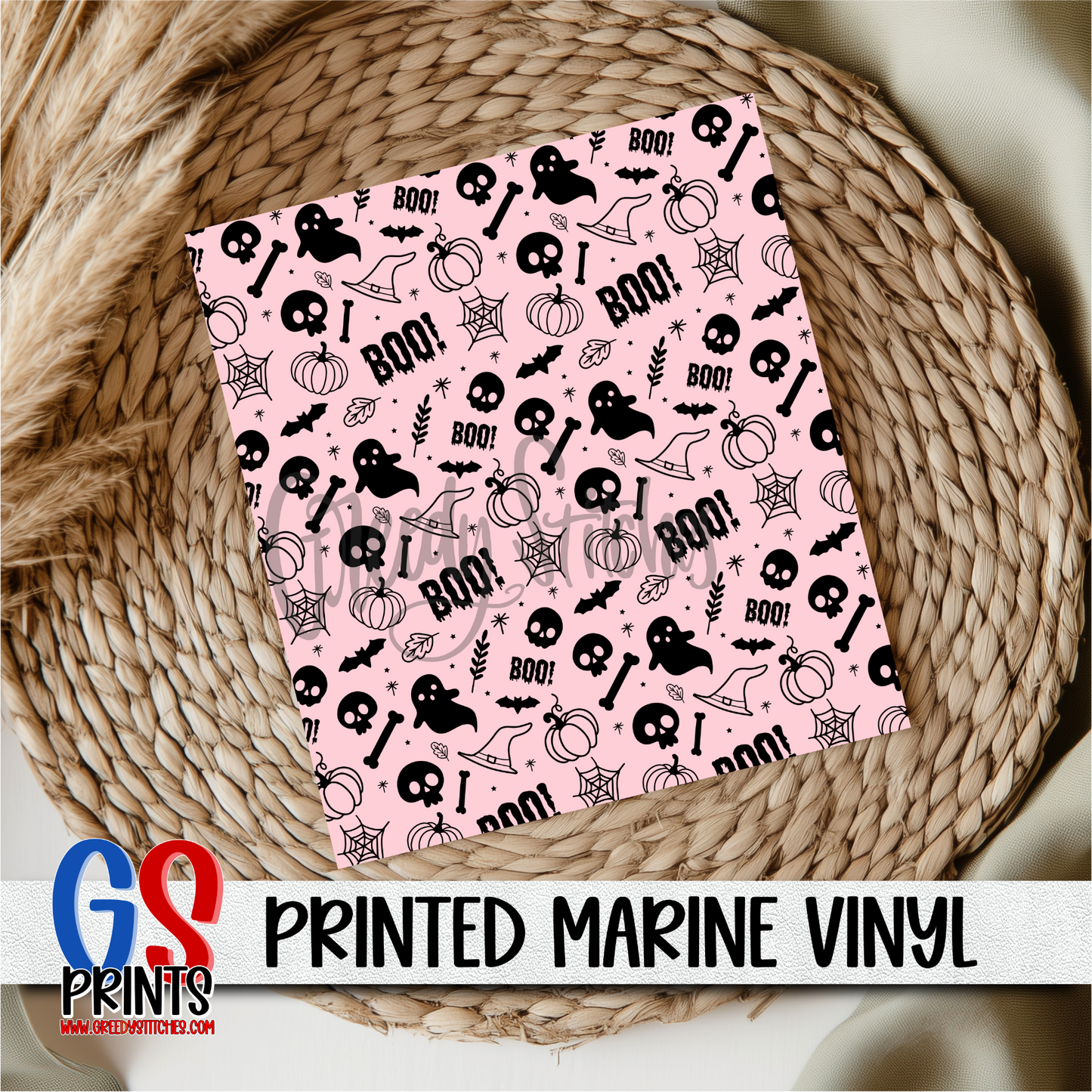 Boo! Printed Marine Vinyl