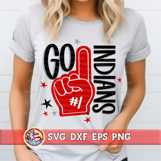 Go Indians Foamie SVG DXF EPS PNG