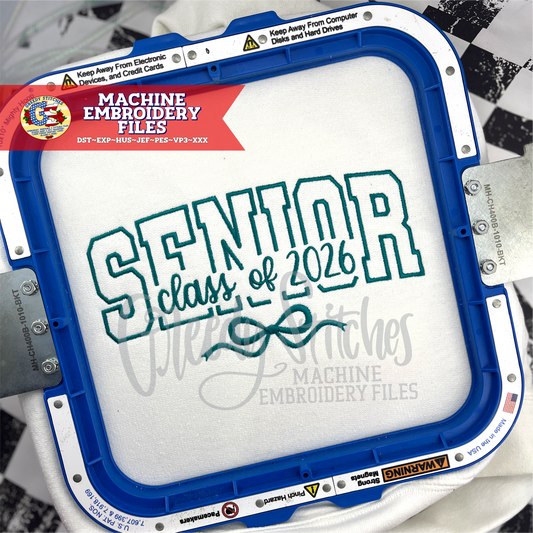 Senior Class of 2026 Machine Embroidery Design