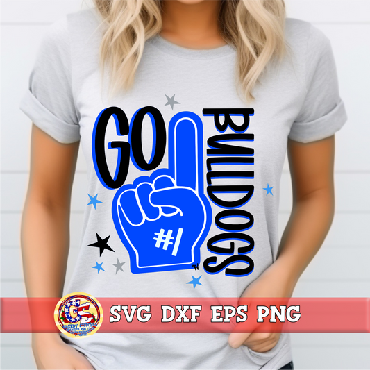 Go Bulldogs Foaie SVG DXF EPS PNG